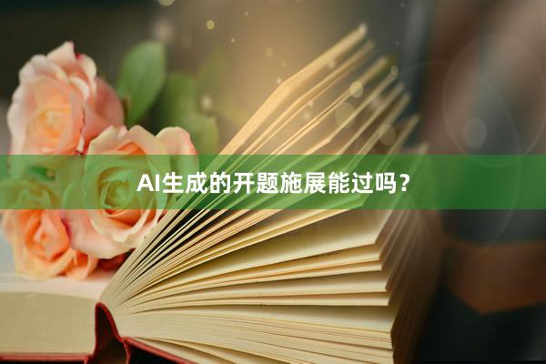 AI生成的开题施展能过吗？